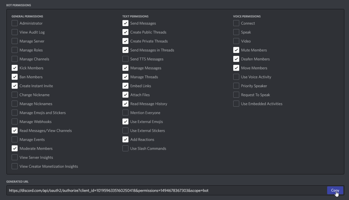 Permissions Panel Permissions
